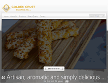 Tablet Screenshot of goldencrustbakeries.com